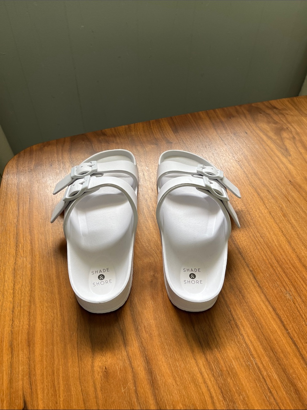 White 2 Strap Sandals - Picture 2 of 3